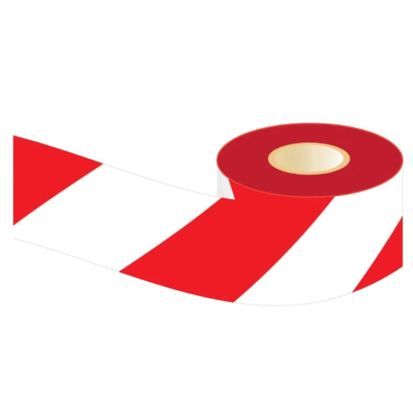 Lufkin BRW100 100m x 75mm Red & White Barricade Tape